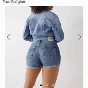 NWT True religion denim mid rise shorts Sz 27
